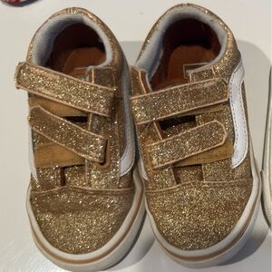 Vans Glittery Gold Kids Sneakers
